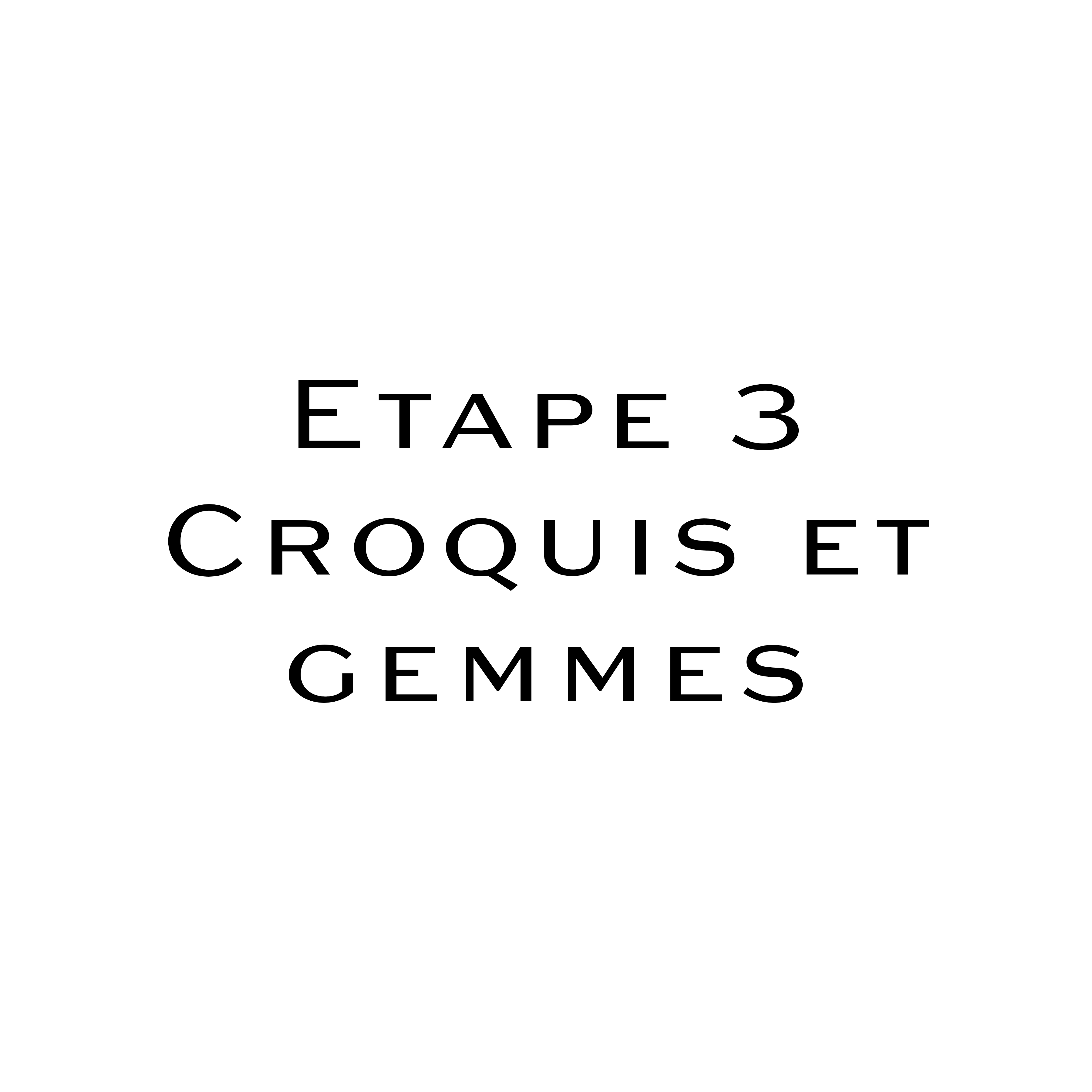 CROQUIS ET GEMMES